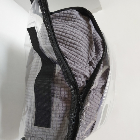 OPEN BOX Subrtex Wing back arm Chair Slip Cover 2Pcs stretch jacquard Light Grey - Picture 4 of 7